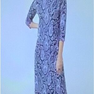 Spartina Chic Blue Paisley Maxi Dress NWT